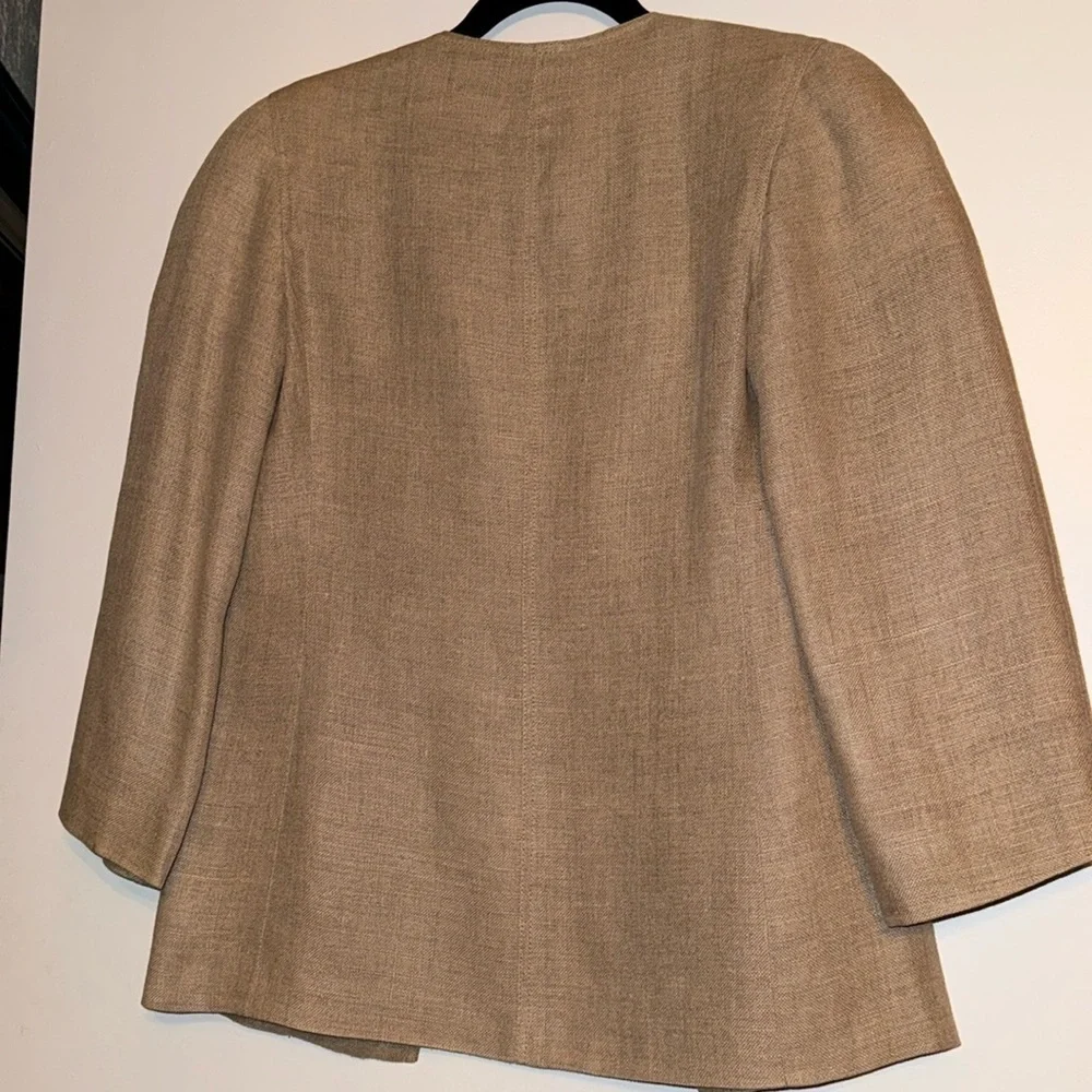 Gucci vintage blazer linen lined button down pockets size 40 large 10 - Picture 6 of 8